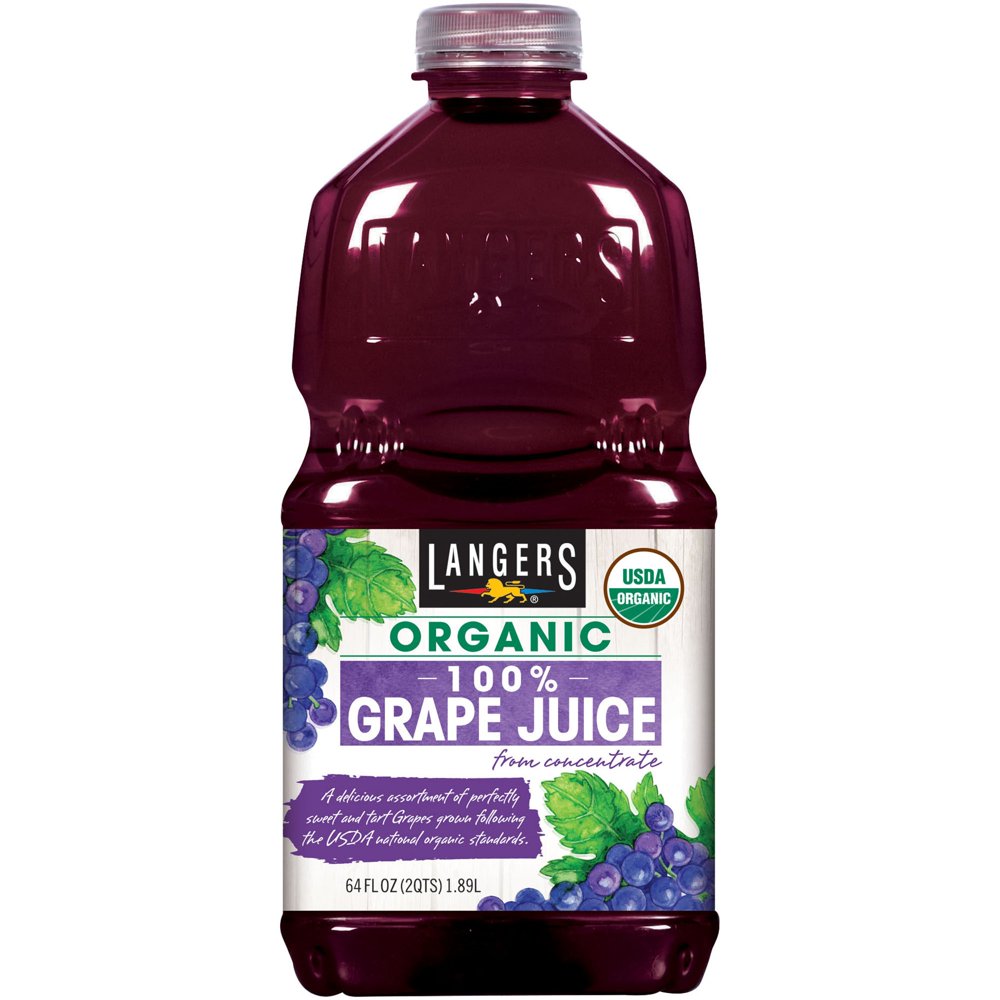 Langers 100 Organic Juice, Grape, 64 Fl Oz, 1 Count