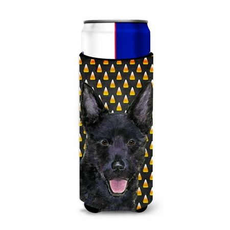 

Caroline s Treasures SS4291MUK Australian Kelpie Candy Corn Halloween Portrait Ultra Hugger for slim cans Slim Can