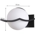 thumbnail image 2 of Indoor Led Wall Lamp Lighting - Creative Night Light Bedside Corridor Mounted Fixture(Bulb Not Included) Black, 2 of 5