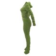 thumbnail image 4 of Honganda Slim Pleated Zipper Hooded Top and Pants Two-piece Suit, 4 of 6