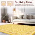 thumbnail image 2 of ODIKA 5'x7' Machine Washable Non-Slip Area Rug, Luxurious Warm Tones Composition High Traffic Rug, Yellow, 19686, 2 of 7