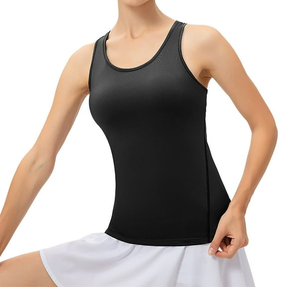 RMGVDSD Womens Casual Summer Tops Women's Sleeveless Workout Tops Quick Drying Breathable Lightweight Running Yoga Tank Tops Athletic Shirts Trendy Tank Tops