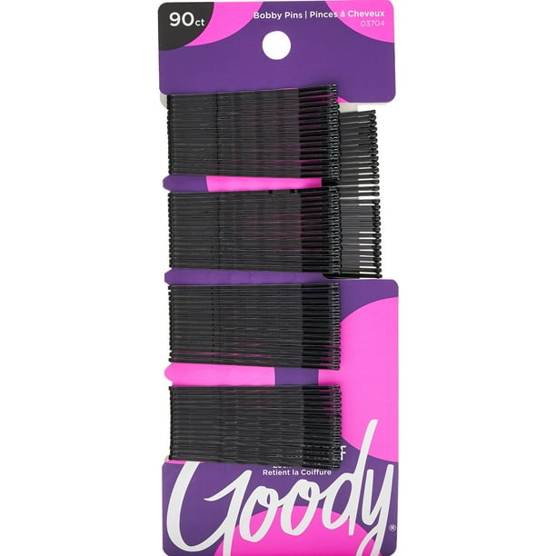 Goody Bobby Pins Black Hair Pins Secure Hold 90 Ct Walmart Com