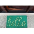thumbnail image 4 of Design Imports CAMZ35974 18 x 30 in. Hello Print Coconut Coir Doormat - Aqua, 4 of 6
