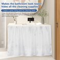 thumbnail image 4 of Faldón de lavabo Varpotle de tela impermeable para lavabo con pedestal, color blanco, 4 of 7