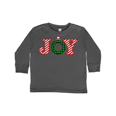 

Inktastic Joy Christmas Ornament with Candy Cane Stripes Gift Toddler Boy or Toddler Girl Long Sleeve T-Shirt