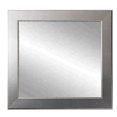 thumbnail image 1 of BrandtWorks BM012SQ Mod Euro Square Wall Mirror 32 x 32 Brushed Silver, 1 of 1