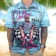 thumbnail image 3 of Camisa hawaiana con estampado 3D de Donald Trump Fighting para hombre, blusas de moda con solapas estilo hawaiano, estilo patriótico de EE. UU., 3 of 5