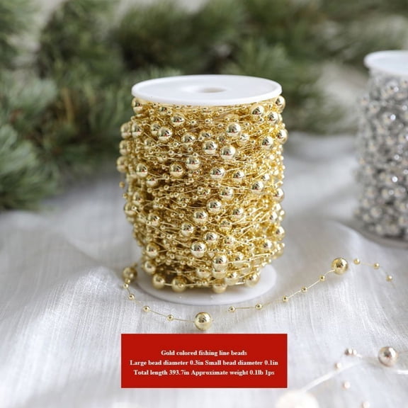 CSCHome Christmas Garland Strand Plastic String Pearls Christmas Scene Arrangement Mall Window Suitable for Christmas, Wedding Decoration, Stage Decoration