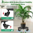 thumbnail image 2 of Support de Plante Roulant avec Roues 2 Pack Caddy de Plante en Métal Robuste 11 Pouces Support de Plante en Fer Forgé Rouleaux Ronds pour Grandes Plantes en Pot et Pot de Fleurs Noir, 2 of 6