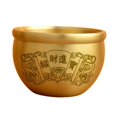 thumbnail image 3 of Bol en Laiton Créatif Feng Shui Chance Richesse Populaire Cylindre de Riz Succès Figurine 7.3cmx5.3cm, 3 of 8