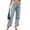 Light, variant on Womens High Waist Loose Fit Ankle Slit Cropped Jeans Solid Casual Everyday Modern Versatile Fashion Easy Care Comfort