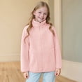 thumbnail image 2 of Gubotare Girls Jacket Thin Girls Fleece Jacket Sherpa Outwear Coat Fall Winter Size 7-8,(Light Pink 7-8 Years), 2 of 6