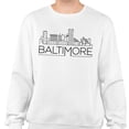 thumbnail image 2 of Skyline Baltimore Maryland Sweatshirt Unisex Large White, 2 of 5