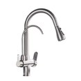 thumbnail image 1 of Filter Kitchen Faucet Brushed Nickel Brass Kitchen Faucet With Pure Water Pull Out Style Kitchen Faucet Rotatble Hot Cold Crane ,Effortless Installation, 1 of 7