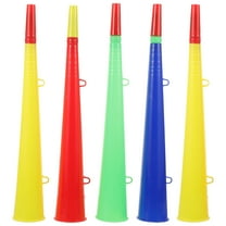 Aloha 5pcs Stadium Horn Plastic Trumpet Noisemakers for Sporting Events Graduation Games Sports Mixed Color