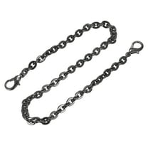 Uxcell 16"x0.22" Purse Chain Strap, Purse Handle Shoulder Bag Replacement Strap, Black