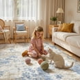 thumbnail image 5 of UERMEI 9'x12' Large Area Rugs for Living Room, Washable Non-slip Soft Indoor Modern Abstract Rug for Bedroom Dining Room Office Home Decor Carpet, Blue & Brown, 5 of 11