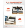 thumbnail image 2 of VEVOR Twin Size Daybed Frame Metal Day Bed with Trundle and Charging Station, 2 of 9
