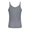 thumbnail image 3 of JustVH Women's Sleeveless Solid Round Neck Racerback Daily Basic Tops, 3 of 3