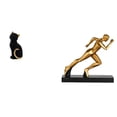 thumbnail image 1 of Figura de escritorio,Estatua de gato,linda estantería,escritorio,decoración del hogar,Estatua del corredor,Estatua de corredor Escultura de arte abstracto Figura,Estatua de personaje para, 1 of 8