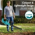 thumbnail image 6 of Cordless Leaf Blower, 160MPH 20V Handheld Electric Leaf Blowers with Battery, Lightweight Battery Powered Leaf Blower, 6 of 11