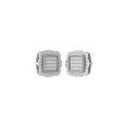 thumbnail image 3 of ARAIYA FINE JEWELRY Sterling Silver Round Diamond Cluster Stud Earrings (1/4 cttw, I2-I3 Clarity, I-J Color), 3 of 6