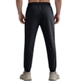 thumbnail image 4 of Domuza Men's Jogger Pants Stretch Athletic Workout Pants with Zipper Pockets, Elastic Waist Drawstring for Gym & Running Black 2XL, 4 of 6