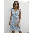 thumbnail image 2 of Womens Boho Floral Maxi Dresses Strap Casual Sleeveless Cake Dress Tiered Ruffle Flowy Tiered Dress, 2 of 5