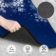 thumbnail image 3 of Honeii Christmas Blue Print Car Foot Mat Four-Piece Set - Front & Rear Universal Car Floor Mats for SUVs, Trucks, Sedans, 3 of 7