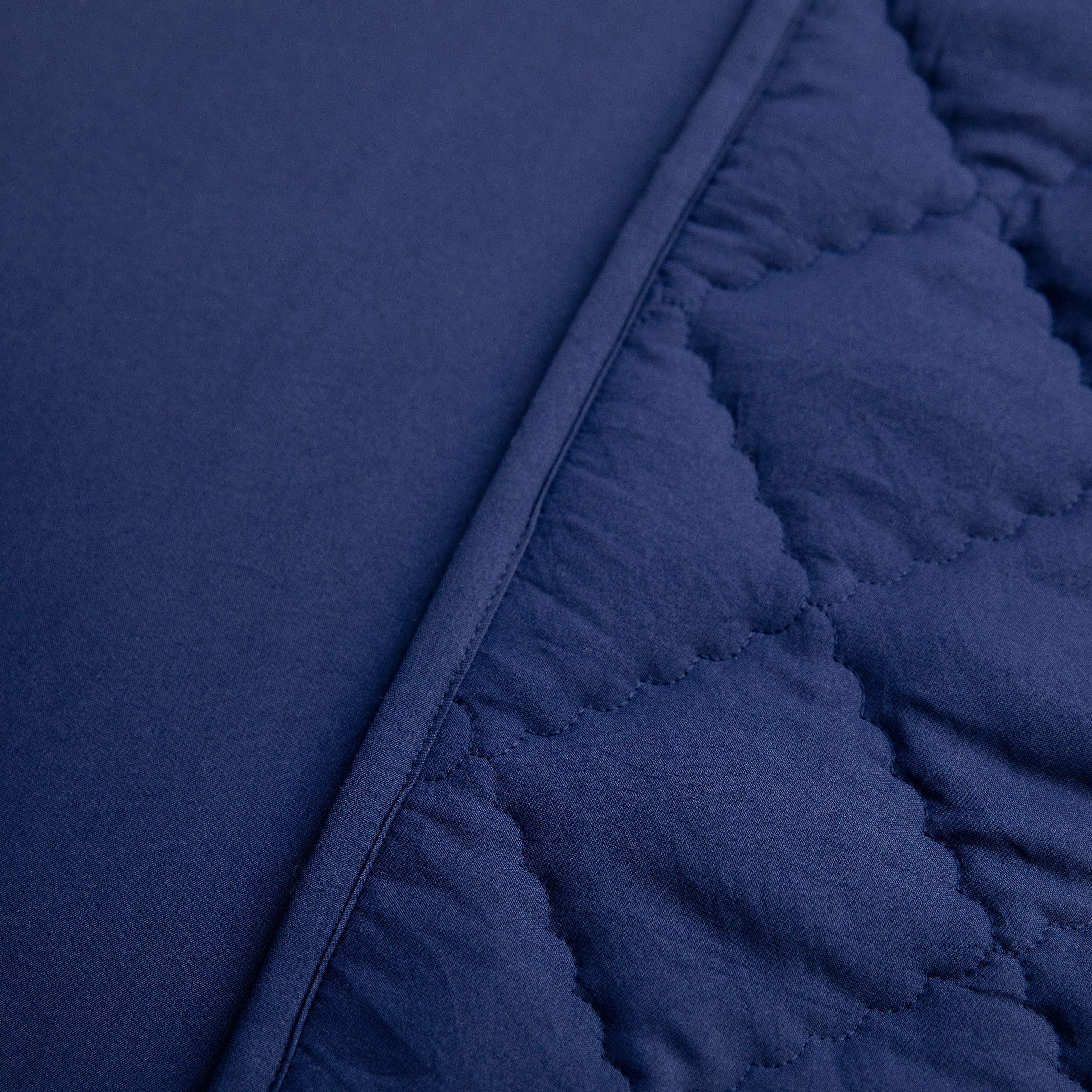 Organictune 4 Piece Microfiber Toddler Bedding Set, Breathable Crib Sheet Set for Boys and Girls, Includes Quilted Comforter, Flat Top Sheet, Fitted Sheet, Envelope Pillowcase, Navy Blue