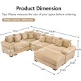 thumbnail image 2 of 117''x79'' Oversized Cloud Modular Sectional Sofa|Corduroy L Shaped Couch with Ottoman|Deep Seat|Extra-Wide Armrests|Ergonomic Design|Easy Assembly|for Living Room,Apartment,Office - Camel, 2 of 9