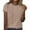 Khaki, variant on Women's Printed Round Neck Pullover Short Sleeve Casual Blouse, Striped T-shirt for Summer, Loose Fit Comfortable Top for Everyday Wear, Versatile Style for Office, Travel, and Leisure Activities
