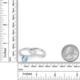 thumbnail image 4 of Gem Stone King 925 Sterling Silver Swiss Blue Topaz and White Topaz Wedding Engagement Ring Band Bridal Set for Women (3.01 Cttw, Gemstone November Birthstone, Round 7MM, Size 7), 4 of 4
