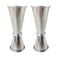 thumbnail image 1 of 2 uds 304 cóctel de acero inoxidable doble Jigger medición Oz taza Bar herramienta tiro para barman Jiggers, 1 of 5