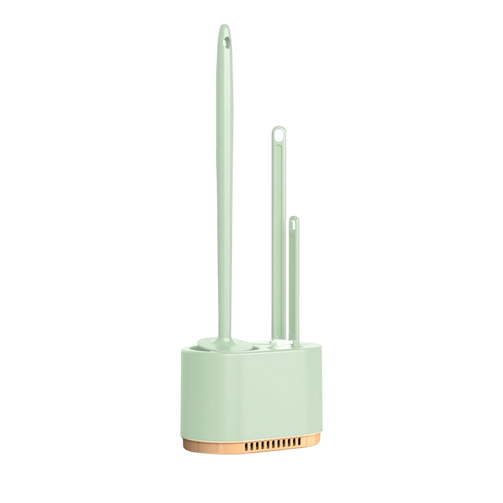 LACKUST Toilet Bowl Brush Cleaner and Caddy Holder Clearance,Toilet Bowl Brush with Strong Bristles Long Brush and Enough Heavy Base for Bathroom,Green