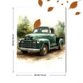 thumbnail image 3 of Qisvanset Framed Canvas Wall Art 12x16 Inch Vintage Green Car Boy Watercolor Nursery Print Art, 3 of 5