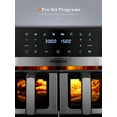 thumbnail image 3 of 9L(9.5 Quart) Dual Basket Air Fryer with Easy View Windows, Air Fryer Oven With 8 Program Settings, Auto Shutoff, 2 Independent Work 4.5L Nonstick Frying Baskets, Black+Silver, 3 of 6