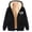 Black, variant on Winter Thermal Jacket for Women Hooded Fleece Lined Long Sleeve Zipper Up Sweatshirts Thick Warm Coat Outerwear