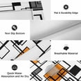 thumbnail image 5 of Orange Geometric Outdoor Rug 5x7 Ft, Non Slip Washable Area Rug, Black Grey Abstract Striped Modern Art Patio Rugs Carpet Runner, Large Floor Mat for Indoor/Outdoor Deck Porch Camping, 5 of 8