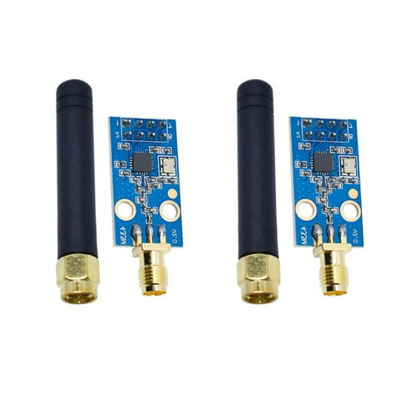 CC1101 Radio Frequency Transceiver Module with SMA Antenna Wireless Transceiver Module for 433MHZ Enhance the Signal,B,2 * CC1101 wireless module 2 * antenna,Black