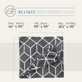 thumbnail image 3 of Elegant Comfort Flannel Fleece Throw Blanket, Cube Print, Lightweight and Cozy Material, All Season Suitable, Twin/Twin XL, Gray, 3 of 5