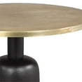 thumbnail image 4 of Pemberly Row Industrial Chic Cast Aluminum 2pc Round Coffee Table Set Gold Black, 4 of 7