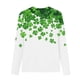 thumbnail image 4 of Blusas y camisas de manga larga con cuello redondo y estampado de San Patricio para niños, blusa informal de manga larga con cuello redondo, blusa de poliéster para niñas, 4 of 4