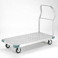 thumbnail image 2 of Platform Truck - Aluminum Diamond Deck, 56 x 42, 1400 Lb. Capacity, 5" Rubber Casters, 2 of 4