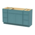 thumbnail image 4 of Vanity Art 54" Freestanding Bathroom Vanity Cabinet without Top in Sea Green, 4 of 6