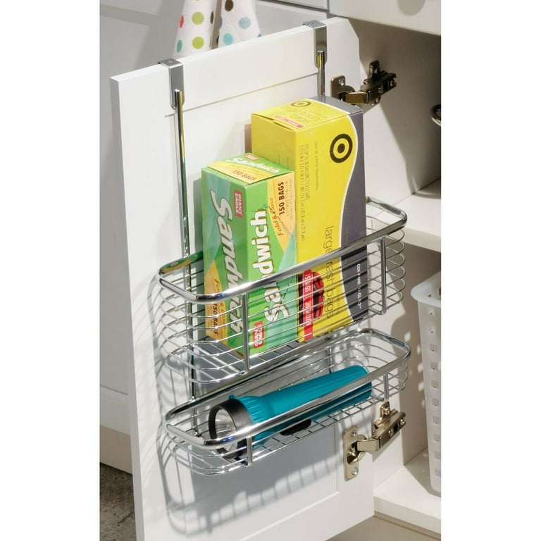 Deco Brothers Stackable Cabinet Shelf Organizer, 2 Pack, Chrome