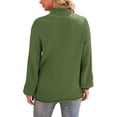 thumbnail image 5 of Asklazy Women's Turtleneck Oversized Sweaters Batwing Long Sleeve Pullover Loose Chunky Knit Jumper,Army Green, 5 of 13