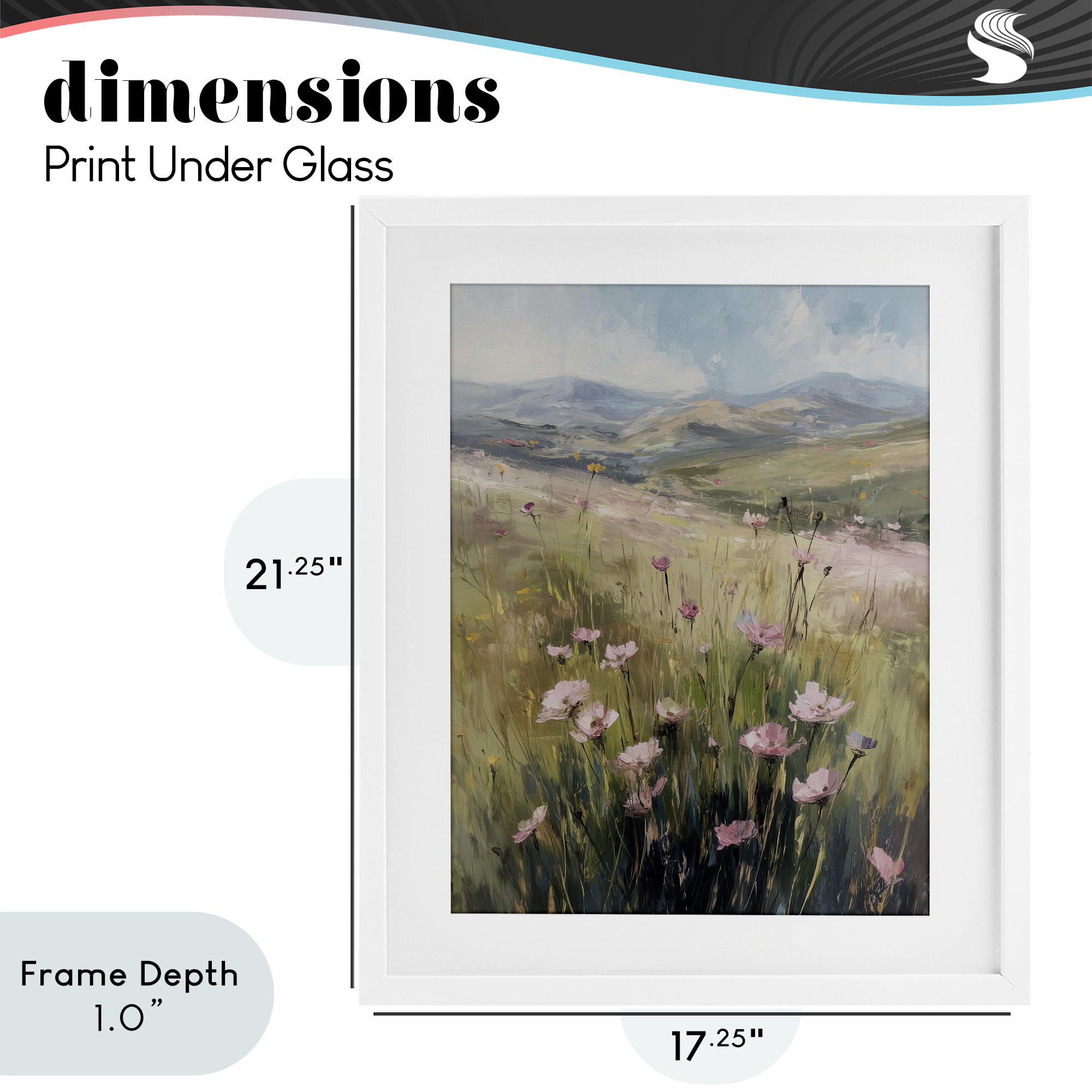 Stupell Industries Wild Shrubs in Pasture White Framed Print Under Glass, design by Svetlana Aleynikova