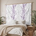 thumbnail image 3 of Purple Grey Branch Tapestry for Bedroom Wall Hanging Tapestry, Spring Summer Pastoral Botanical Ceiling Backdrop Tapestries Poster Blanket Wall Decor for Teens Room Living Room Dorm 39" x 59", 3 of 8